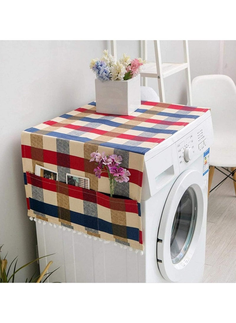 Washing machine dust cover, refrigerator dust cover, washing machine waterproof cover with storage bag, multi-purpose dryer pad top cover (170x71cm) - Image 1